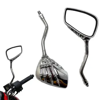 Велосипедное зеркало на руле, Регулируемое Зеркало заднего вида для скутера с черепом и скелетом, Безопасное Велосипедное зеркало, Отражатель для мотоциклов, велосипедов